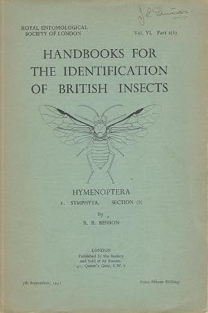 Hymenoptera (Symphyta). Section (b) (Handbooks for the Identification of British Insects 6/2b)