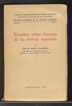 Bild des Verkufers fr Estudios sobre historia de la ciencia espaola. zum Verkauf von La Librera, Iberoamerikan. Buchhandlung