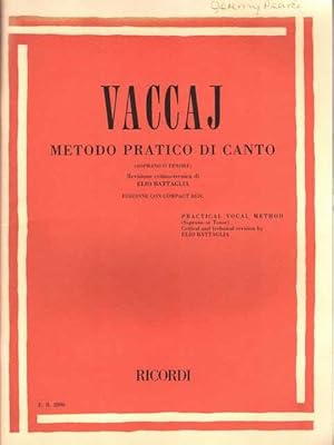 Metodo Practico Di Canto - Soprano o Tenore - Practical Vocal Method Soprano or Tenor