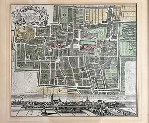 Framed map of The Hague 1740 | Haga Comitum (Germ. Graven-Haag Gall. La Haye) sedes ordinum Belgi...