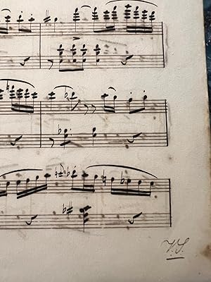Manuscript piano music 19th century | Robert der Teufel, Robert Le Diable de Meyerbeer (selected ...