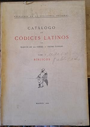 Bild des Verkufers fr CATALOGO DE CODICES LATINOS. TOMO I: BIBLICOS. zum Verkauf von Libreria Lopez de Araujo