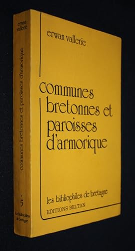 Bild des Verkufers fr Communes bretonnes et paroisses d'armorique zum Verkauf von Abraxas-libris