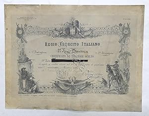 Seller image for Esercito Italiano - 22 Rgt. Fanteria - Certificato di Tiratore Scelto - 1900 for sale by Chartaland