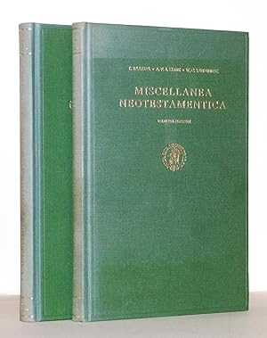 Bild des Verkufers fr Miscellanea Neotestamentica. Studia ad Novum Testamentum Praesertim Pertinentia a Sociis Sodalicii Batavi c.n. Studiosorum Novi Testamenti Conventus Anno MCMLXXVI Quintum Lustrum Feliciter Complentis Suscepta. Volumes I & II (=complete). zum Verkauf von Antiquariat Stefan Wulf