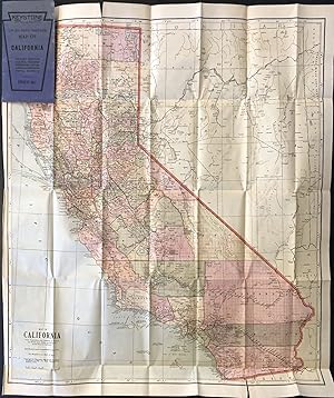 [Pocket Map] Keystone Trade Mark Up-To-Date Indexed Map of California Showing Counties, Cities, V...