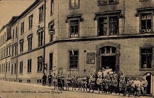Ansichtskarte / Postkarte Saarbrücken im Saarland, Kaserne Mangin, französische Soldaten