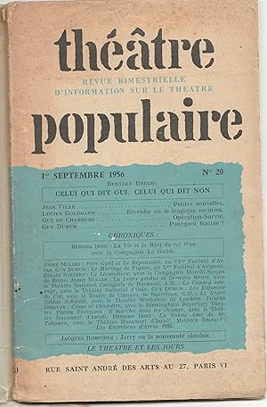 THEATRE POPULAIRE N° 20 - Septembre 1956