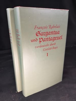 Seller image for Gargantua und Pantagruel. 2 Bnde im Schuber. Aus dem Franzsischen verdeutscht durch Gottlob Regis. Mit den 120 Holzschnitten der "Songes Drolatiques de Pantagruel" von 1565. for sale by ANTIQUARIAT Franke BRUDDENBOOKS