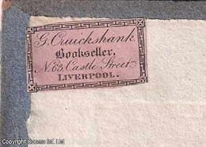 Booksellers Ticket. G. Cruickshank, Bookseller, No 63 Castle Street, Liverpool. Undated, but like...