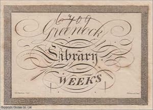 Decorative Bookplate. Greenock Library. Undated, but from the design likely early 19th century.