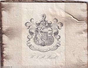 Heraldic Crest Bookplate. W.T.R. Powell. Inter Hastas et Hostes. The armorial crest for the Powel...