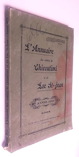 L'Annuaire des comtés de Chicoutimi et du Lac St-Jean, année 1923