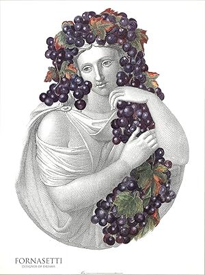 Bild des Verkufers fr PIERO FORNASETTI Portrait with Grapes zum Verkauf von Art Wise