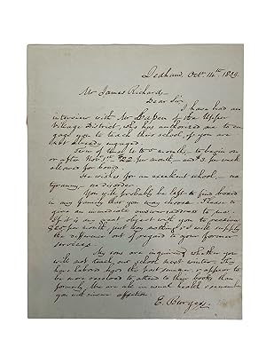 American Colonization Society Agent Burgess Writes to Phillips Academy Instructor, 1839