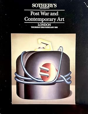 Post War and Contemporary Art London Thursday 23rd February 1989 (Sale code: "DOMINIQUE") [with S...