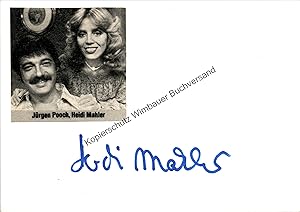 Bild des Verkufers fr Original Autogramm Heidi Mahler Ohnesorg Theater /// Autogramm Autograph signiert signed signee zum Verkauf von Antiquariat im Kaiserviertel | Wimbauer Buchversand