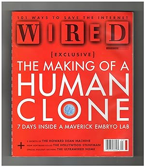 Wired Magazine - January, 2004. Making of a Human Clone; Howard Dean Machine; 100-Megabit Guitar;...