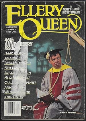 Bild des Verkufers fr ELLERY QUEEN Mystery Magazine: March, Mar. 1987 zum Verkauf von Books from the Crypt