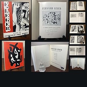 F. LEGER. LA FORME HUMAINE DANS L'ESPACE. Signed and Inscribed by Léger to Alfred Pellan from Pel...