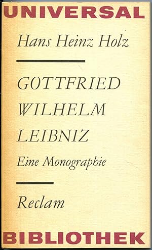 Image du vendeur pour Gottfried Wilhelm Leibniz. Eine Monographie [= Reclams Universal-Bibliothek; 964] mis en vente par Antikvariat Valentinska