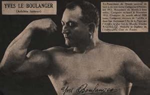 French postcard with plate of Yves Le Boulanger.