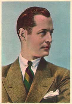 Postcard of actor Robert Montgomery