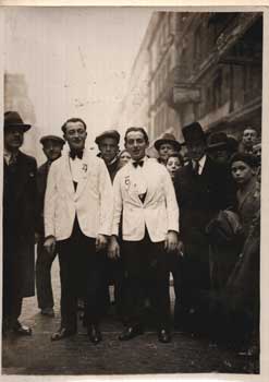 Photograph of French waiters' race winners