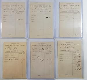 Six Deposit Slips from Cochise County Bank