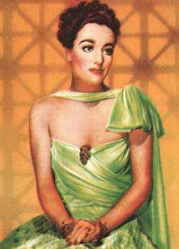 Card with color plate of actress Joan Crawford