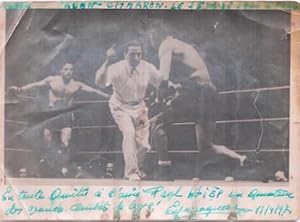 Match Marcel Cerdan-Robert Charron at Parc des Princes in Paris, 1946.
