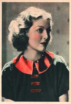 Postcard of actress Loretta Young