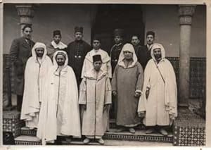 Photograph of Moroccan dignitaries at the Paris mosque