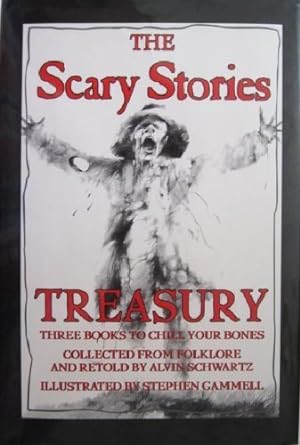 Image du vendeur pour The Scary Stories Treasury: Three Books to Chill Your Bones (Collected from Folklore and Retold by Alvin Schwartz) mis en vente par Goodwill Industries of VSB