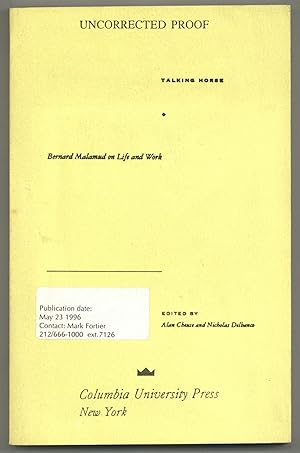 Imagen del vendedor de Talking Horse: Bernard Malamud on Life and Work a la venta por Between the Covers-Rare Books, Inc. ABAA