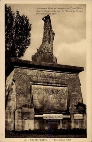 Ansichtskarte / Postkarte Floing Sedan Ardennes, Les Braves Gens, Monument