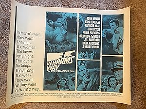 Imagen del vendedor de In Harm's Way Half Sheet 1965 John Wayne, Kirk Douglas, Patricia Neal! a la venta por AcornBooksNH