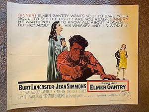 Seller image for Elmer Gahtry Half Sheet 1960 Burt Lancaster, Jean Simmons, Shirley Jones! for sale by AcornBooksNH
