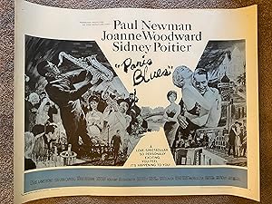 Seller image for Paris Blues Half Sheet 1961 Paul Newman, Joanne Woodward, Sidney Poitier for sale by AcornBooksNH