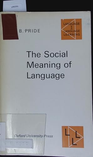 Seller image for The social meaning of language. for sale by Antiquariat Bookfarm