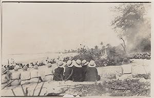 Freetown Girl Guides Day 1932 Camp Fire Lumley Durham Antique Postcard