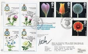 RAF Finningley 77 Squadron Anniversary Floweres WW2 Hand Signed FDC