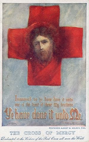 The Red Cross Of Mercy Tucks Nursing Nurse Old Flag Rare Postcard