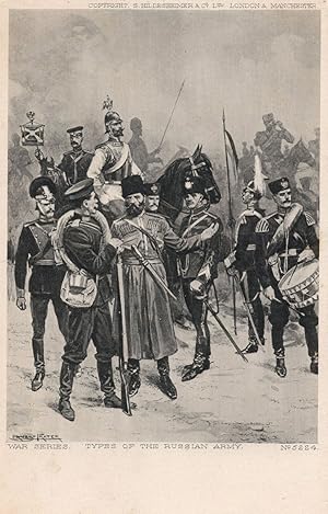 Types of the Russian Army Vintage Hildesheimer & Co War Series Postcard
