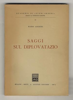 Bild des Verkufers fr Saggi sul Diplovatazio. zum Verkauf von Libreria Oreste Gozzini snc