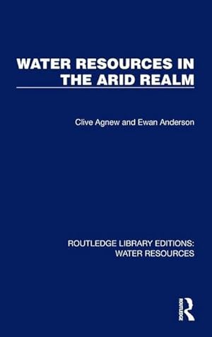 Bild des Verkufers fr Water Resources in the Arid Realm zum Verkauf von AHA-BUCH GmbH