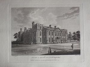 Original Antique Engraving Illustrating Hill Hall in Essex, The Seat of Sir William Smyth, Barone...
