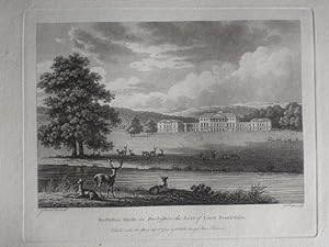 Original Antique Engraving Illustrating Kedleston House in Derbyshire, The Seat of the Rt Hon Lor...