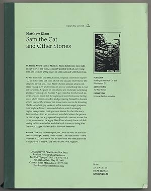 Seller image for Sam the Cat and Other Stories for sale by Between the Covers-Rare Books, Inc. ABAA