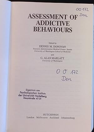 Seller image for Assessment of Addictive Behaviours for sale by books4less (Versandantiquariat Petra Gros GmbH & Co. KG)